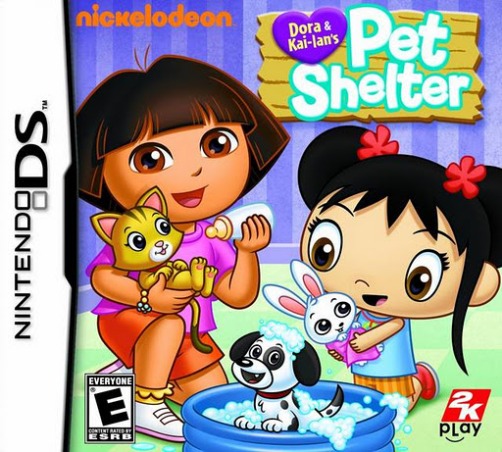 Dora & Kai-lans Pet Shelter box art for Nintendo DS